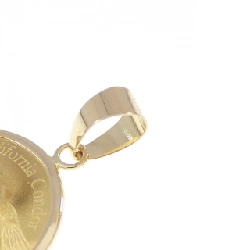 K18YG(枠) Đồng xu Mặt dây chuyền - Hàng hiệu Chính hãng 865997