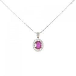 Dây chuyền ruby PT900/PT850 1.01CT sản xuất tại Thái Lan - Hàng hiệu Authentic