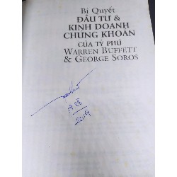 Bí quyết đầu tư và kinh doanh chứng khoán của tỷ phú Warren Buffett và George Soros mới 90% (có ghi) HCM2512 39174