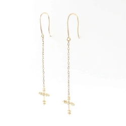 Bông tai kim cương chéo Orefice - Hàng hiệu Authentic 845046