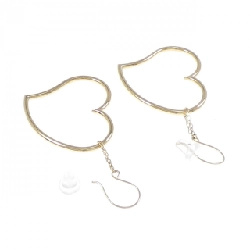 K18YG Bông tai hình trái tim - Hàng hiệu Chính hãng 868917