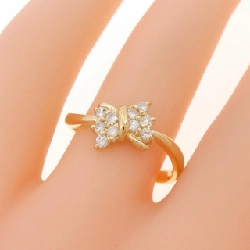 Nhẫn kim cương K18YG hình ruy băng 0.20CT 671001