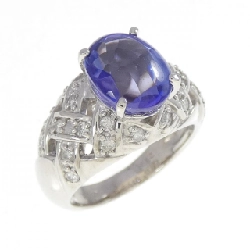 Nhẫn Tanzanite PT900 3.82CT - Hàng hiệu Authentic
