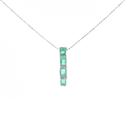 K18WG Emerald Necklace 0.93CT - Hàng hiệu Authentic