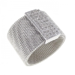 Nhẫn kim cương K18WG 0.37CT - Hàng hiệu Authentic