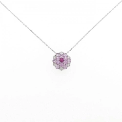 K18WG Đá màu Dây chuyền - Hàng hiệu Chính hãng