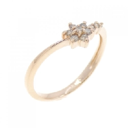 Nhẫn kim cương K10PG hoa 0.12CT