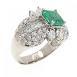 Nhẫn Emerald K18WG - Hàng hiệu Chính hãng