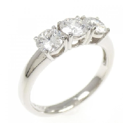 Nhẫn kim cương ba viên PT900 0.954CT D SI1 VG - Hàng hiệu Authentic