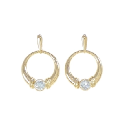 K18YG Blue Topaz Bông tai - Hàng hiệu Chính hãng