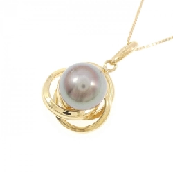 K18YG Ngọc trai đen dây chuyền 9.5mm - Hàng hiệu Chính hãng 857710