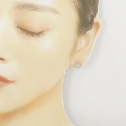 K18YG Đá ngọc bích Bông tai - Hàng hiệu Chính hãng 871411