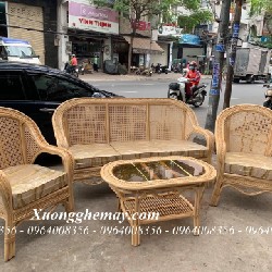 Sofa mây tre đan truyền thống cho phòng khách gia đình 60490