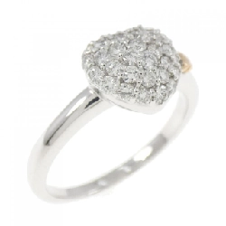 Nhẫn kim cương pavé hình trái tim K18WG/K18PG 0.50CT