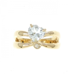 Nhẫn Aquamarine hình trái tim K18YG - Hàng hiệu Chính hãng 852349