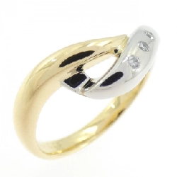 Nhẫn kim cương ba màu K18YG/PT900 0.03CT