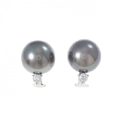 Bông tai ngọc trai đen PT900/K18WG 15.1mm - Hàng hiệu Chính hãng