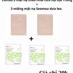 Combo 2mặt nạ thau nhai cừu+3mặt nạ dưa leo Seomou