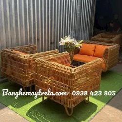 Bàn ghế sofa tổ yến nhựa giả mây 927619
