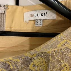 Chân vây midi ren vàng Elise  508005