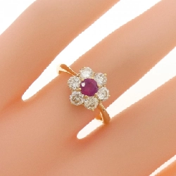 Nhẫn Ruby Hoa K18YG 0.27CT - Hàng hiệu Chính hãng 854056