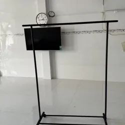 Giá Kệ Treo Quần Áo  Đơn Giản Khung Thép Phi 22 Sơn Tĩnh Điện Kèm Bánh Xe Di Chuyển 360 592827