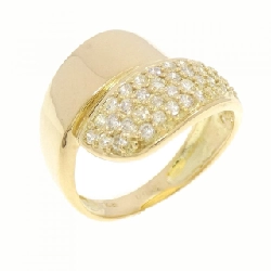 Nhẫn kim cương Pavé K18YG 0.61CT