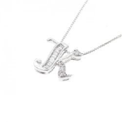 K18WG Chữ cái K Dây chuyền kim cương 0.07CT - Hàng hiệu Chính hãng 861832