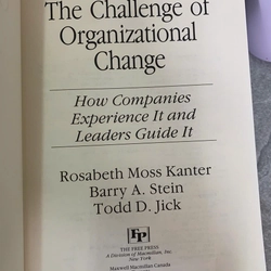 THE CHALLENGE OF ORGANIZATIONAL CHANGE 501716