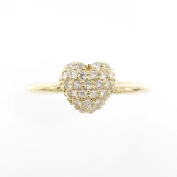 Nhẫn kim cương pavé hình trái tim K18YG 0.30CT 672072