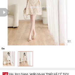 Váy ren dáng ngắn , cổ khoét giọt nước 24448