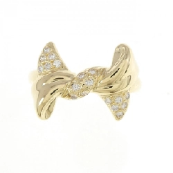 Nhẫn kim cương K18YG hình ruy băng 0.15CT 672393