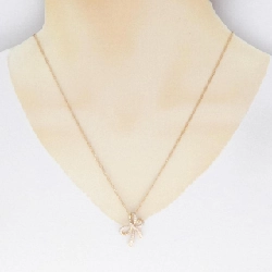 K18PG Dây chuyền kim cương hình ruy băng 0.43CT - Hàng hiệu Chính hãng 864411