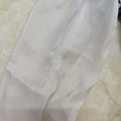 Đầm vải dạ caro tay voan kim tuyến dáng dài đi tiệc, đi chơi, đi làm còn mới 99% 925442