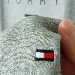 Áo sweater Tommy Hilfiger thêu chữ & logo màu xám 719765