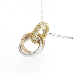 Dây chuyền kim cương ba màu K18 0.20CT - Hàng hiệu chính hãng 857504