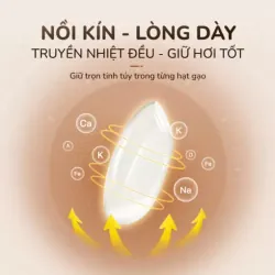 Nồi cơm điện tử UNIE URC612 , nấu cơm giảm đường, lòng nồi inox, dung tích 1,2L 574510