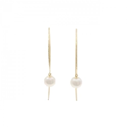 K18YG Bông tai ngọc trai Akoya 6mm - Hàng hiệu Chính hãng