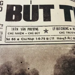 Tờ báo Bút thần số 66 chủ Nhật 1/6/1972 như hình chụp + video 799089