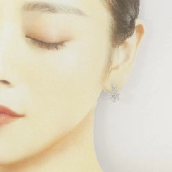 K18WG Bông tai kim cương hình bông tuyết 0.60CT - Hàng hiệu Chính hãng 870702