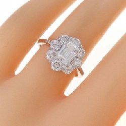 Nhẫn kim cương PT950 1.007CT E SI2 cắt hình Emerald - Hàng hiệu Authentic 873987