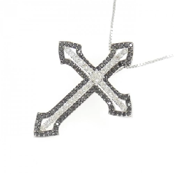 K18WG/K18BG Dây chuyền kim cương chéo 0.60CT - Hàng hiệu Chính hãng 860355