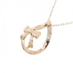 K10PG Ruy băng Dây chuyền kim cương 0.02CT - Hàng hiệu Chính hãng 859306