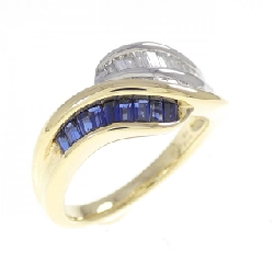 Nhẫn Sapphire K18YG/PT900 0.50CT