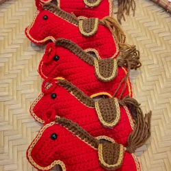 Đồ Trang Trí Tết Bính Ngọ 2026 Thú Nhồi Bông Con Ngựa Làm Bằng Len 762660