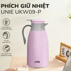 🔥 Phích giữ nhiệt UNIE UKW09-P – Giữ nóng/lạnh lâu, dung tích tiện lợi, chuẩn bền bỉ! 716063