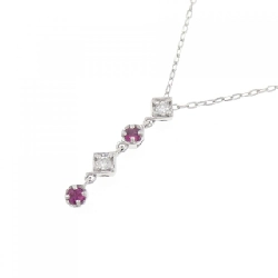 K18WG/PT850 Dây chuyền Ruby - Hàng hiệu Chính hãng 855779