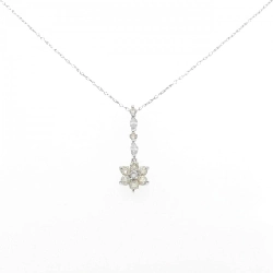 K18WG Hoa Hồng Kim Cương Dây Chuyền 1.07CT - Hàng hiệu Chính hãng