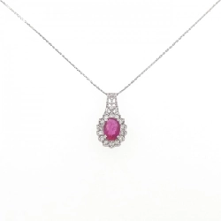 Dây chuyền ruby PT900/PT850 1.10CT - Hàng hiệu Authentic