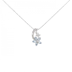 K18WG Hoa Aquamarine Dây Chuyền - Hàng hiệu Chính hãng